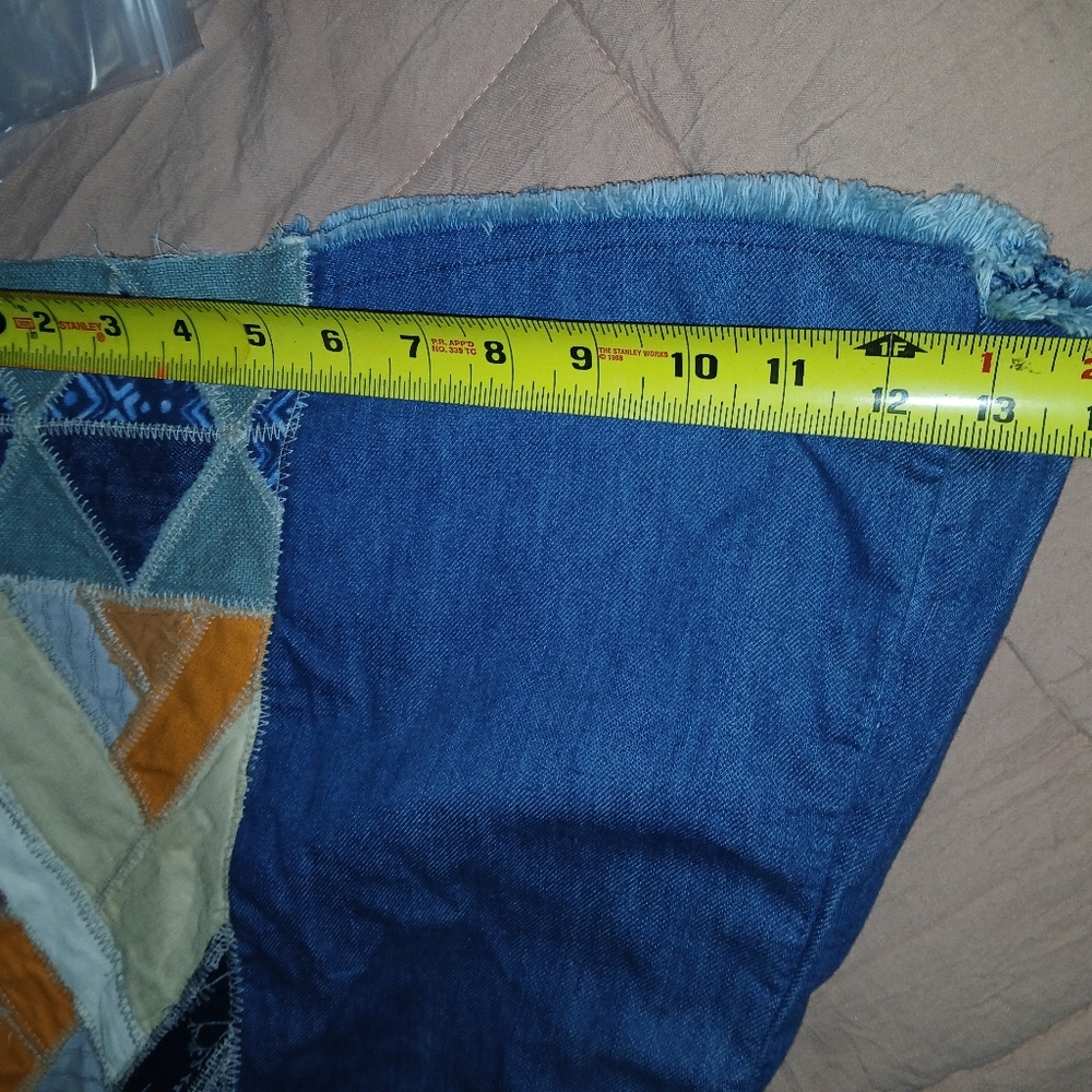 We Free People 26 FABULOUS Stick By Your Side Patched Wide-Leg Jeans Flare Pants - Picture 3 of 16